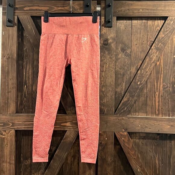 Gymshark coral VITAL SEAMLESS 2.0 LEGGINGS Sz-small - Picture 3 of 11